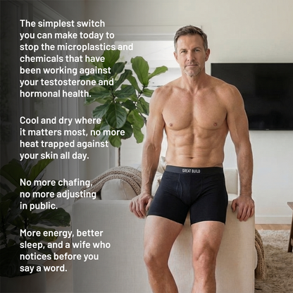 The GREAT BUILD Organic Cotton Boxer Brief Plastic-Free